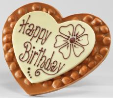 Шоколад молочный сердце Happy Birthday (фундук) LADERACH, 250г