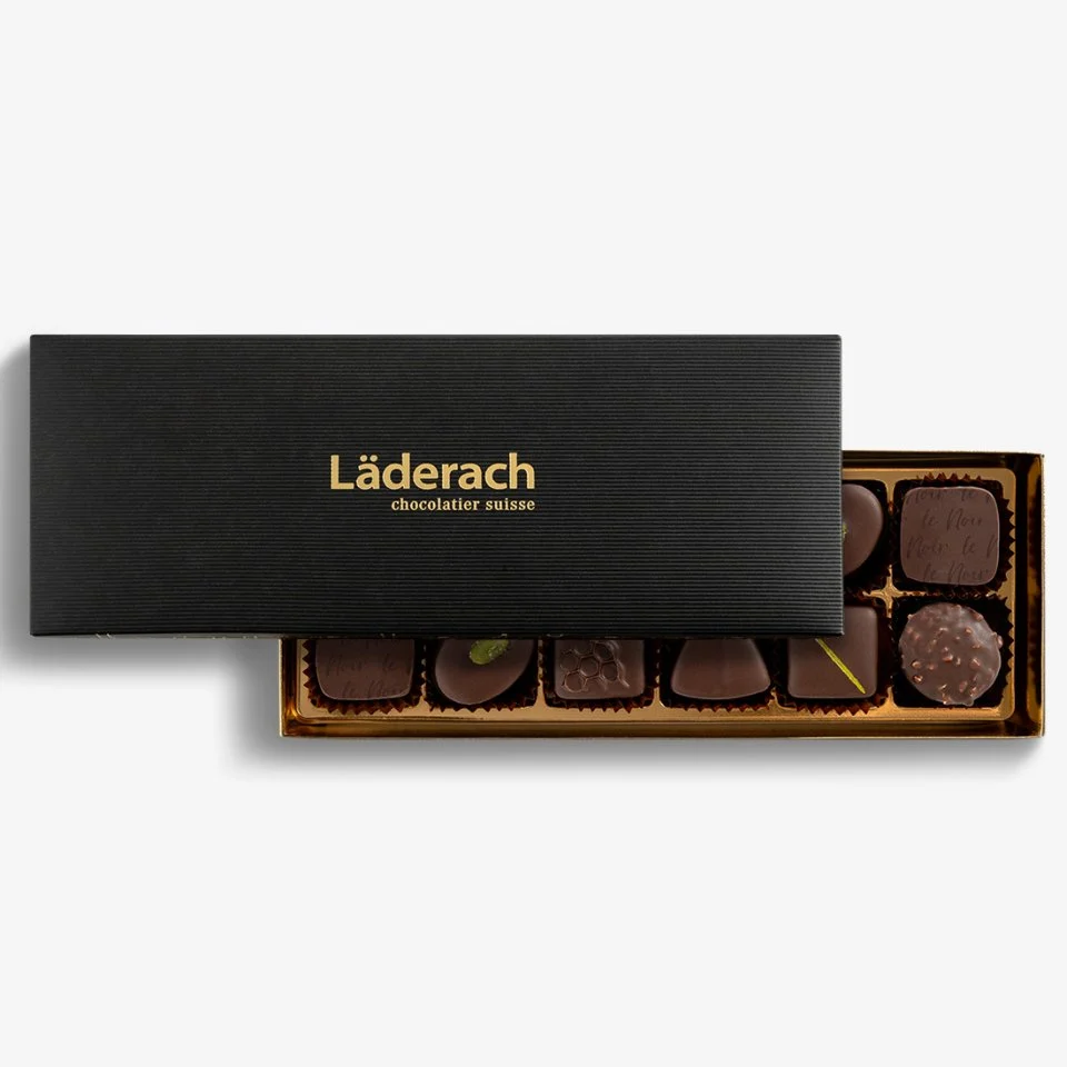 Пралине в горьком GRAND CRU шоколаде 12шт LADERACH, 130г_1