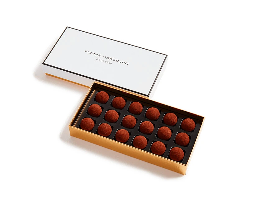Шоколад PIERRE MARCOLINI, Salted Caramel трюфель соленая карамель 18 шт, 93 гр