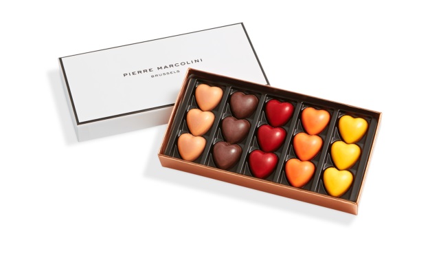 Шоколад PIERRE MARCOLINI, 15 HEARTS, сердца, 106,5 гр