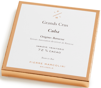 Шоколад плиточный, темный Cuba tablet PIERRE MARCOLINI, 70гр