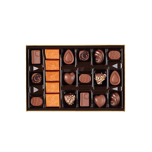 Шоколадные конфеты Godiva Connoisseur Milk 20шт, GODIVA, 189г