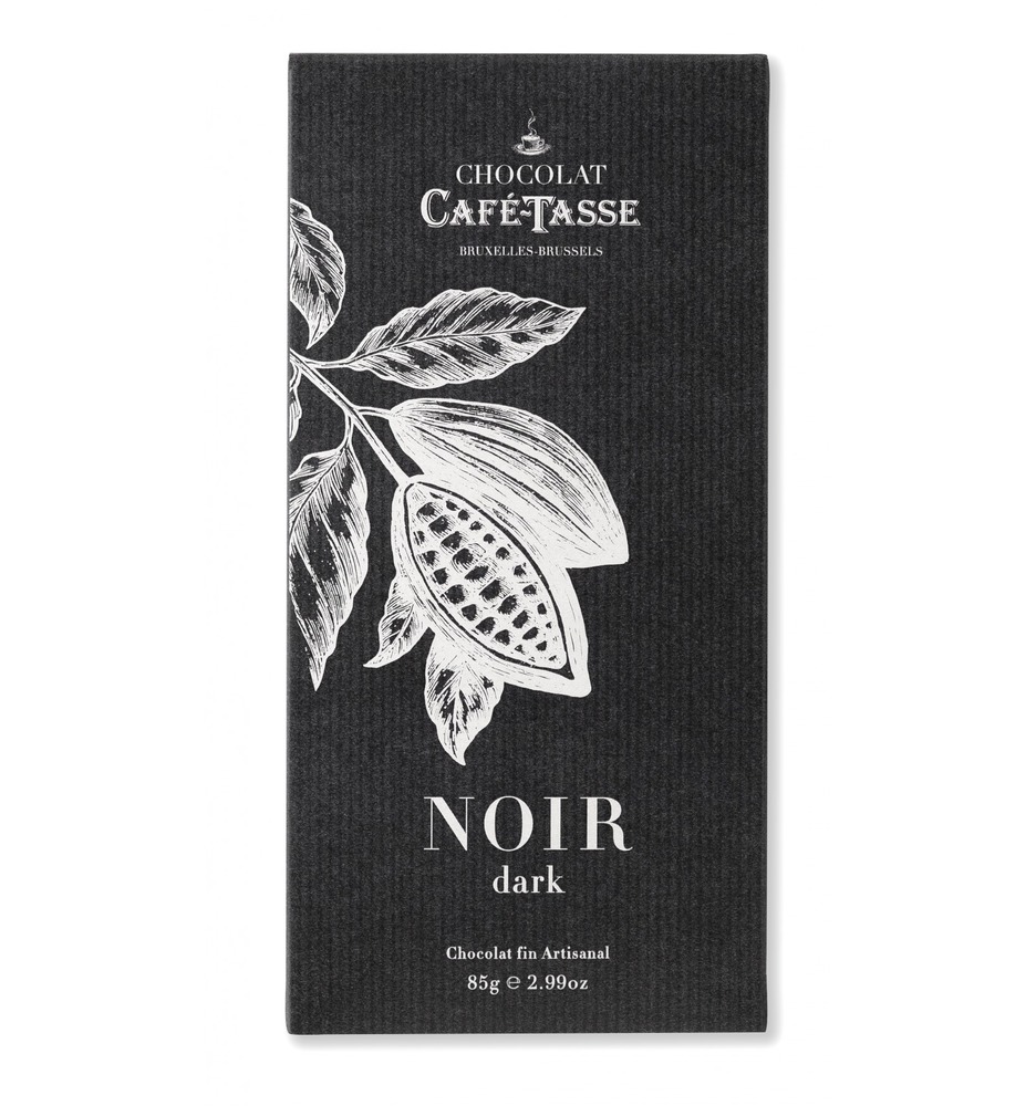 Шоколад темный Dark chocolate family bar 60% cocoa CAFE-TASSE, 85г