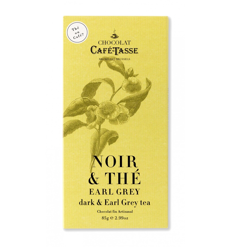 Шоколад темный (чай эрл грей) Dark chocolate family bar with Earl Grey Tea CAFE-TASSE, 85г