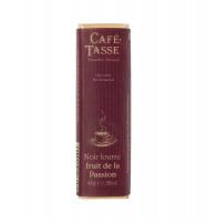Шоколад темный (маракуйя) Dark chocolate bar with Passion fruit paste filling CAFE-TASSE, 45г