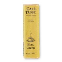 Шоколад молочный (засахаренный лимон) White chocolate bar with candied Lemon pieces CAFE-TASSE, 45г