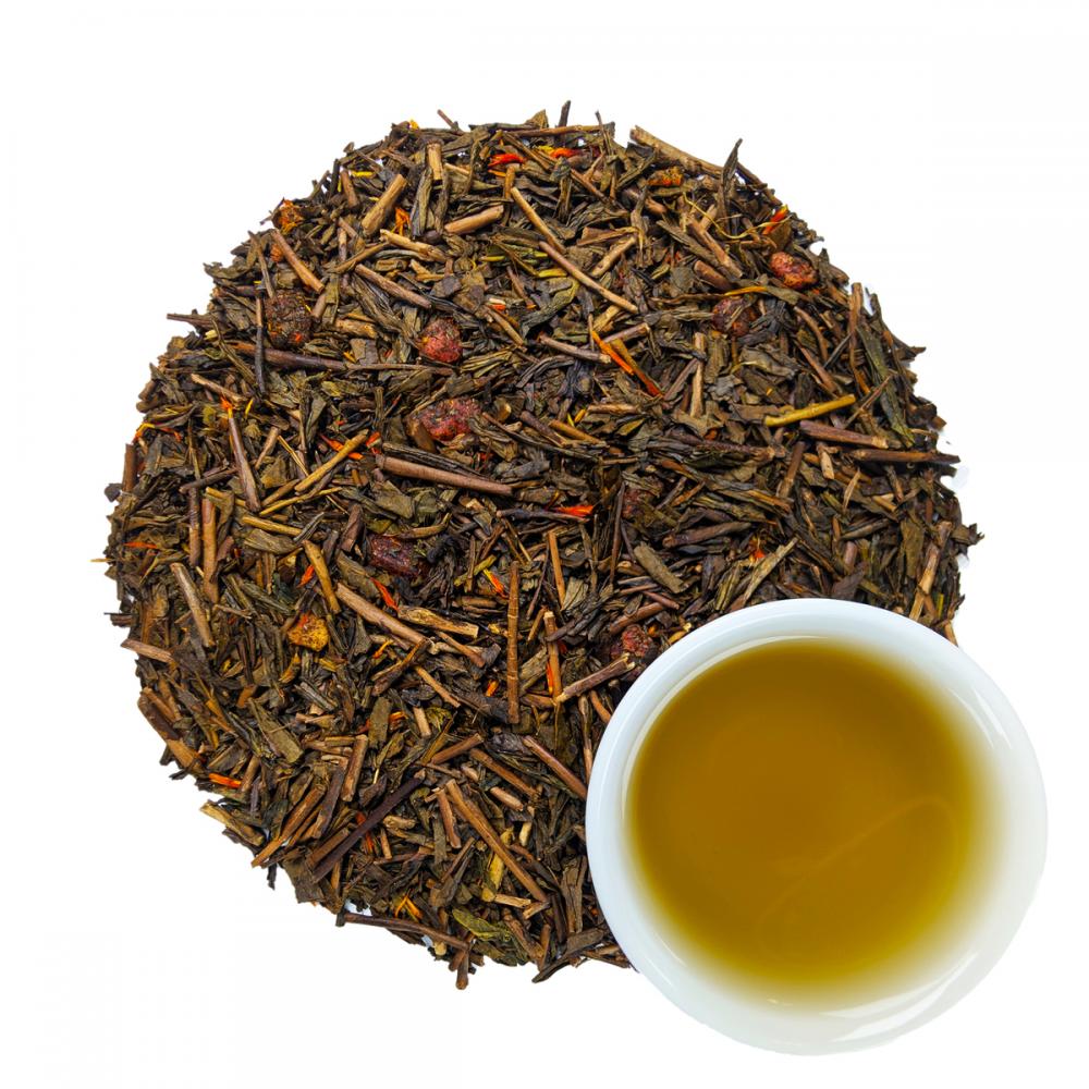 Зеленый чай японский Ходзича Клубника