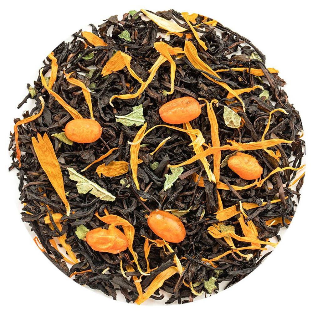 Черный чай с облепихой