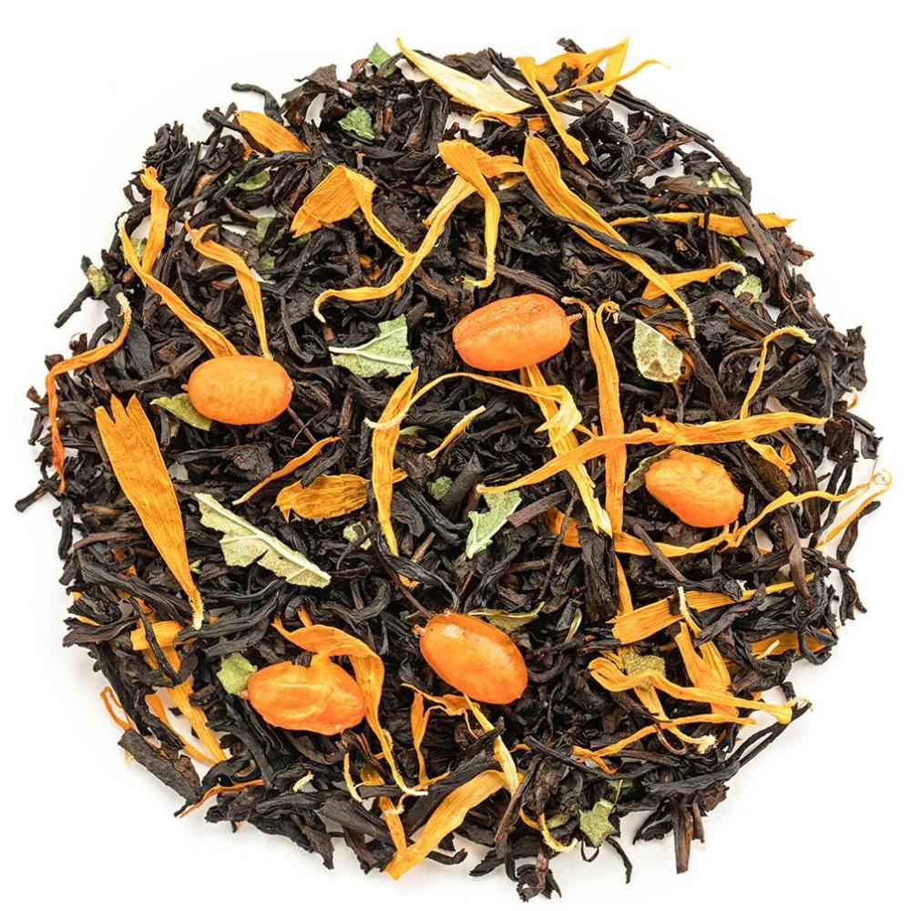 Черный чай с облепихой