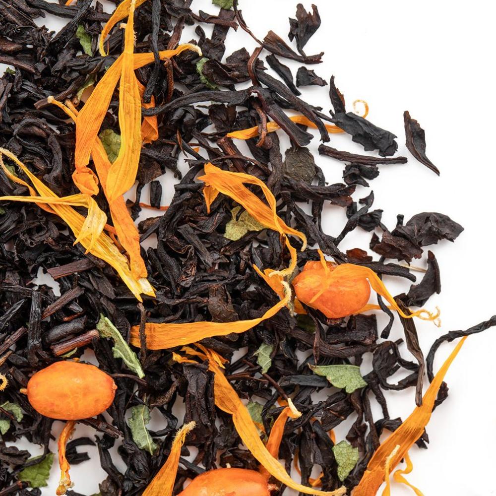 Черный чай с облепихой