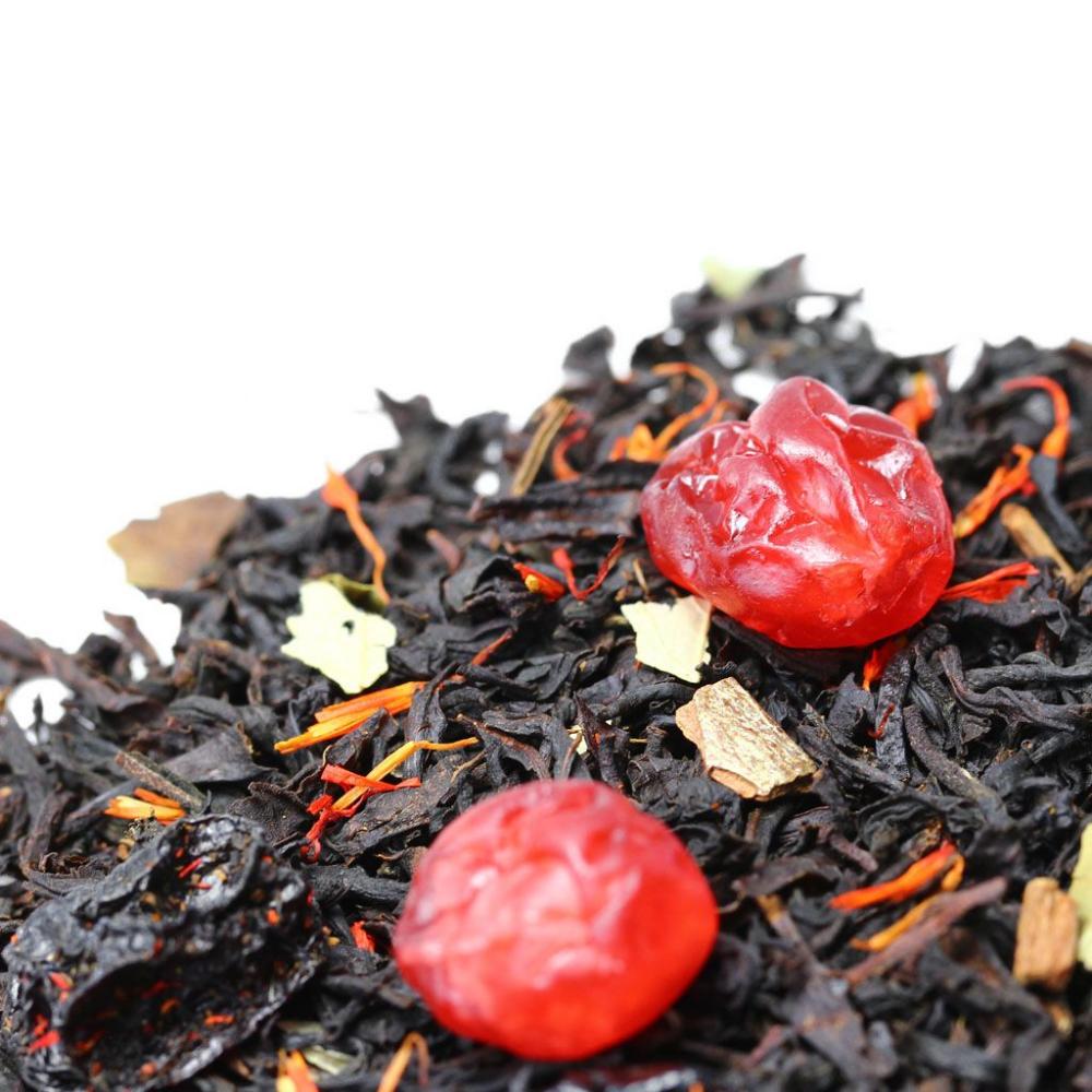 Черный чай Вишневый джем с корицей