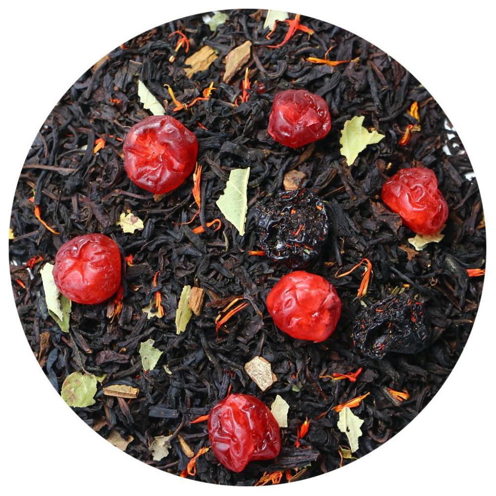 Черный чай Вишневый джем с корицей