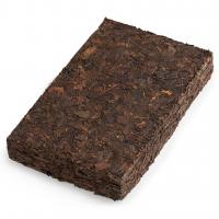 Шу пуэр Плитка №7562 в бамбуковом листе, 230-250г_3