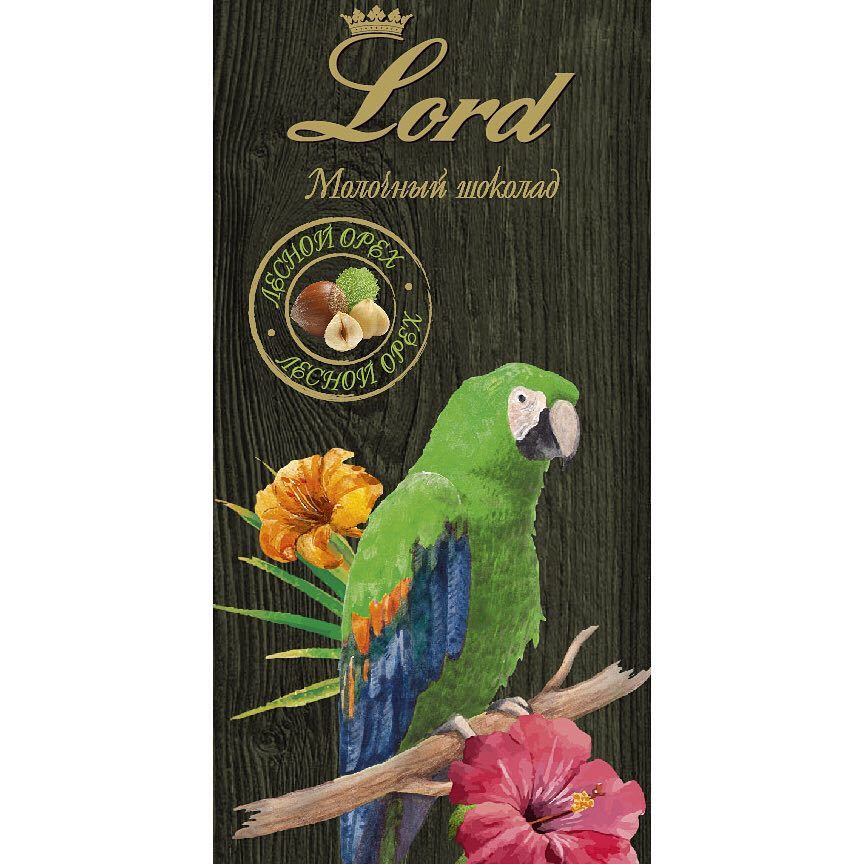 Шоколад молочный лесной орех LORD, 100г