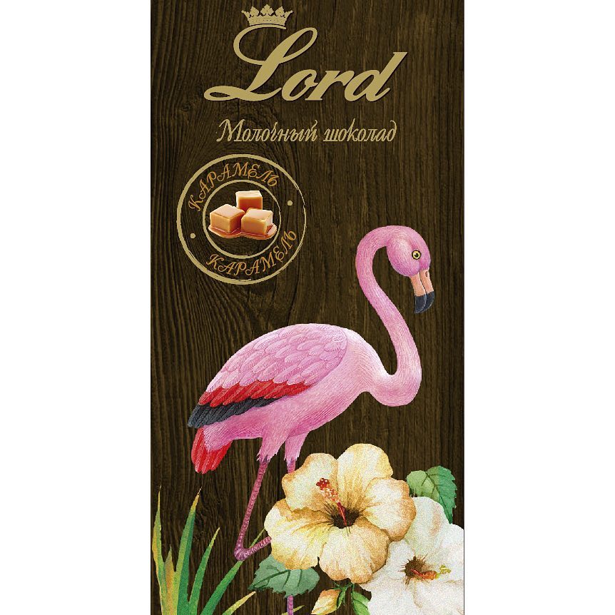 Шоколад молочный карамель LORD, 100г