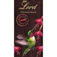 Шоколад горький с перцем чили LORD, 100г